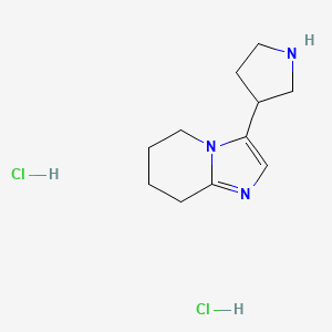 3-Pyrrolidin-3-yl-5,6,7,8-tetrahydroimidazo[1,2-a]pyridine;dihydrochloride