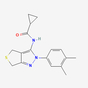 molecular formula C17H19N3OS B2785158 N-(2-(3,4-dimethylphenyl)-4,6-dihydro-2H-thieno[3,4-c]pyrazol-3-yl)cyclopropanecarboxamide CAS No. 681268-96-2