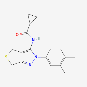 N-(2-(3,4-dimethylphenyl)-4,6-dihydro-2H-thieno[3,4-c]pyrazol-3-yl)cyclopropanecarboxamide