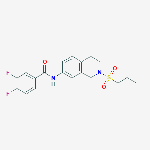 3,4-difluoro-N-(2-(propylsulfonyl)-1,2,3,4-tetrahydroisoquinolin-7-yl)benzamide