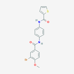 molecular formula C19H15BrN2O3S B278517 N-[4-(3-BROMO-4-METHOXYBENZAMIDO)PHENYL]THIOPHENE-2-CARBOXAMIDE 