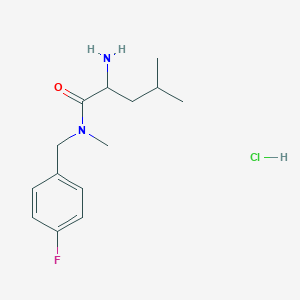 2-amino-N-[(4-fluorophenyl)methyl]-N,4-dimethylpentanamide hydrochloride