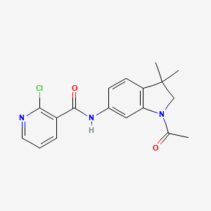 N-(1-acetyl-3,3-dimethylindolin-6-yl)-2-chloronicotinamide