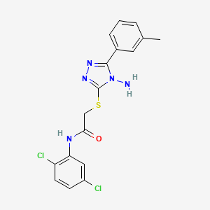molecular formula C17H15Cl2N5OS B2785181 2-((4-amino-5-(m-tolyl)-4H-1,2,4-triazol-3-yl)thio)-N-(2,5-dichlorophenyl)acetamide CAS No. 578758-95-9