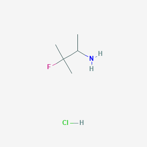 molecular formula C5H13ClFN B2785192 3-Fluoro-3-methylbutan-2-amine;hydrochloride CAS No. 2580208-31-5