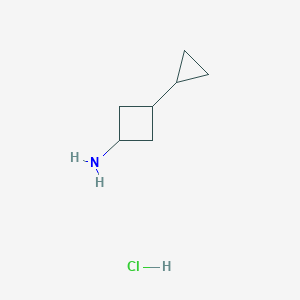 molecular formula C7H14ClN B2785198 3-Cyclopropylcyclobutan-1-amine hydrochloride CAS No. 2095409-74-6