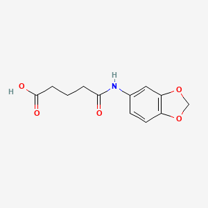 molecular formula C12H13NO5 B2785200 4-(Benzo[1,3]dioxol-5-ylcarbamoyl)-butyric acid CAS No. 355810-48-9
