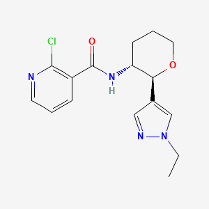molecular formula C16H19ClN4O2 B2785211 Rac-2-chloro-n-[(2r,3s)-2-(1-ethyl-1h-pyrazol-4-yl)oxan-3-yl]pyridine-3-carboxamide CAS No. 2224457-57-0