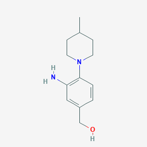 molecular formula C13H20N2O B2785218 (3-Amino-4-(4-methylpiperidin-1-yl)phenyl)methanol CAS No. 1158544-22-9