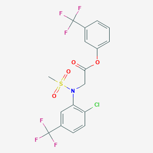 3-(Trifluoromethyl)phenyl 2-[2-chloro(methylsulfonyl)-5-(trifluoromethyl)anilino]acetate