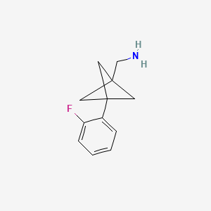 [3-(2-Fluorophenyl)-1-bicyclo[1.1.1]pentanyl]methanamine