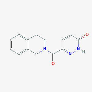 molecular formula C14H13N3O2 B2785237 3-(3,4-dihydro-1H-isoquinoline-2-carbonyl)-1H-pyridazin-6-one CAS No. 571153-80-5