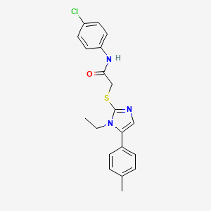 N-(4-chlorophenyl)-2-((1-ethyl-5-(p-tolyl)-1H-imidazol-2-yl)thio)acetamide