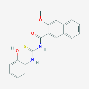 molecular formula C19H16N2O3S B278525 N-[(2-hydroxyphenyl)carbamothioyl]-3-methoxynaphthalene-2-carboxamide 