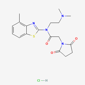 N-(2-(dimethylamino)ethyl)-2-(2,5-dioxopyrrolidin-1-yl)-N-(4-methylbenzo[d]thiazol-2-yl)acetamide hydrochloride
