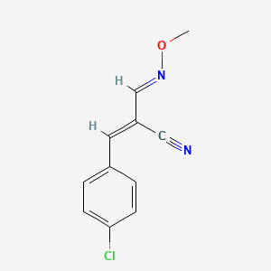 (2Z)-3-(4-chlorophenyl)-2-[(1E)-(methoxyimino)methyl]prop-2-enenitrile
