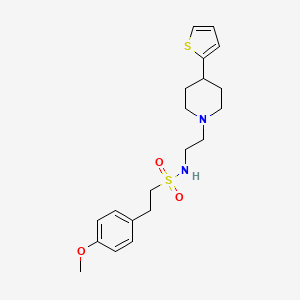 2-(4-methoxyphenyl)-N-(2-(4-(thiophen-2-yl)piperidin-1-yl)ethyl)ethanesulfonamide