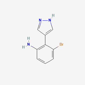 molecular formula C9H8BrN3 B2785278 3-Bromo-2-(1H-pyrazol-4-YL)aniline CAS No. 1820609-09-3