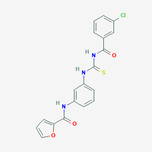 molecular formula C19H14ClN3O3S B278528 N-[3-({[(3-CHLOROPHENYL)FORMAMIDO]METHANETHIOYL}AMINO)PHENYL]FURAN-2-CARBOXAMIDE 