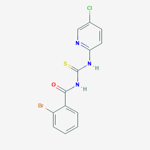 molecular formula C13H9BrClN3OS B278530 2-bromo-N-[(5-chloropyridin-2-yl)carbamothioyl]benzamide 