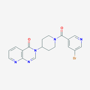 3-(1-(5-bromonicotinoyl)piperidin-4-yl)pyrido[2,3-d]pyrimidin-4(3H)-one