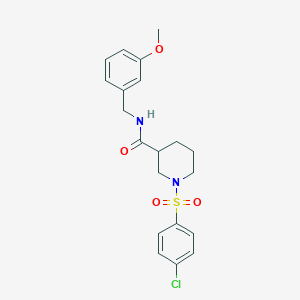 1-(4-chlorophenyl)sulfonyl-N-[(3-methoxyphenyl)methyl]piperidine-3-carboxamide