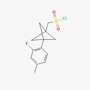 [3-(2-Fluoro-4-methylphenyl)-1-bicyclo[1.1.1]pentanyl]methanesulfonyl chloride