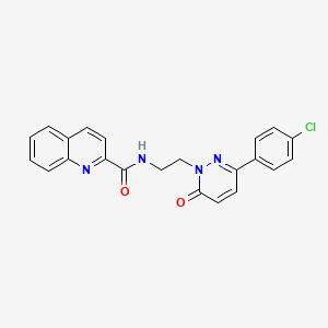 N-(2-(3-(4-chlorophenyl)-6-oxopyridazin-1(6H)-yl)ethyl)quinoline-2-carboxamide