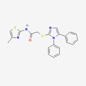 2-((1,5-diphenyl-1H-imidazol-2-yl)thio)-N-(4-methylthiazol-2-yl)acetamide
