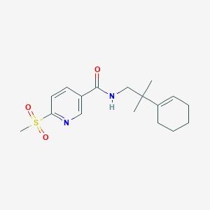N-[2-(Cyclohexen-1-yl)-2-methylpropyl]-6-methylsulfonylpyridine-3-carboxamide