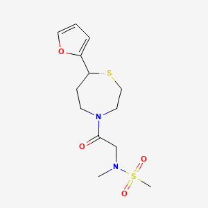 N-(2-(7-(furan-2-yl)-1,4-thiazepan-4-yl)-2-oxoethyl)-N-methylmethanesulfonamide
