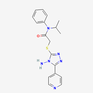 B2785356 2-{[4-amino-5-(pyridin-4-yl)-4H-1,2,4-triazol-3-yl]sulfanyl}-N-phenyl-N-(propan-2-yl)acetamide CAS No. 886926-51-8