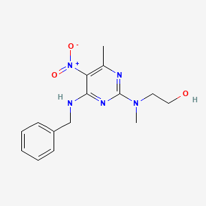 2-((4-(Benzylamino)-6-methyl-5-nitropyrimidin-2-yl)(methyl)amino)ethanol