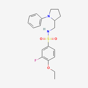 4-ethoxy-3-fluoro-N-((1-phenylpyrrolidin-2-yl)methyl)benzenesulfonamide