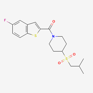(5-Fluorobenzo[b]thiophen-2-yl)(4-(isobutylsulfonyl)piperidin-1-yl)methanone