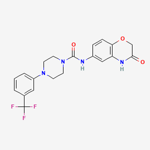 N-(3-oxo-3,4-dihydro-2H-1,4-benzoxazin-6-yl)-4-[3-(trifluoromethyl)phenyl]tetrahydro-1(2H)-pyrazinecarboxamide