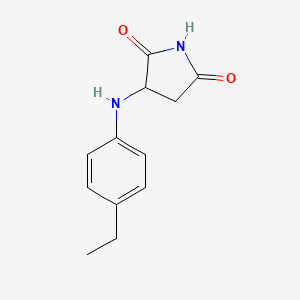 molecular formula C12H14N2O2 B2785413 3-(4-Ethylanilino)pyrrolidine-2,5-dione CAS No. 1008462-77-8