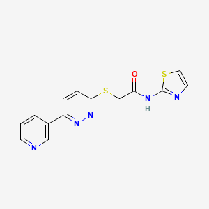 2-((6-(pyridin-3-yl)pyridazin-3-yl)thio)-N-(thiazol-2-yl)acetamide