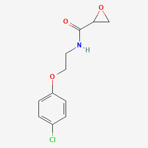 molecular formula C11H12ClNO3 B2785416 N-[2-(4-Chlorophenoxy)ethyl]oxirane-2-carboxamide CAS No. 2411299-60-8