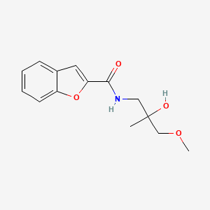 molecular formula C14H17NO4 B2785449 N-(2-hydroxy-3-methoxy-2-methylpropyl)benzofuran-2-carboxamide CAS No. 1334370-30-7