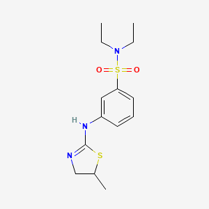 molecular formula C14H21N3O2S2 B2785460 N,N-diethyl-3-[(5-methyl-4,5-dihydro-1,3-thiazol-2-yl)amino]benzene-1-sulfonamide CAS No. 519150-24-4