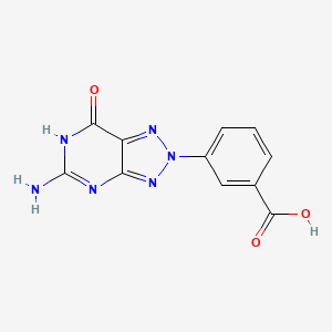 molecular formula C11H8N6O3 B2785471 3-(5-Amino-7-hydroxy-[1,2,3]triazolo[4,5-D]pyrimidin-2-YL)-benzoic acid 