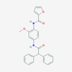 molecular formula C26H22N2O4 B278549 N-{4-[(diphenylacetyl)amino]-2-methoxyphenyl}-2-furamide 