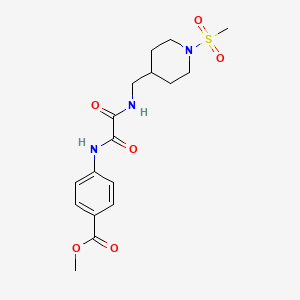 molecular formula C17H23N3O6S B2785492 methyl 4-({[(1-methanesulfonylpiperidin-4-yl)methyl]carbamoyl}formamido)benzoate CAS No. 1235192-06-9