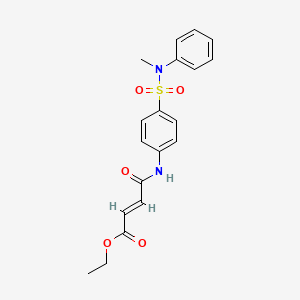 molecular formula C19H20N2O5S B2785503 ETHYL (2E)-3-({4-[METHYL(PHENYL)SULFAMOYL]PHENYL}CARBAMOYL)PROP-2-ENOATE CAS No. 791793-65-2