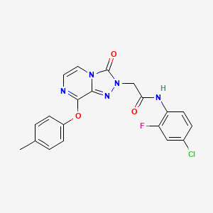 molecular formula C20H15ClFN5O3 B2785518 N-(4-chloro-2-fluorophenyl)-2-[8-(4-methylphenoxy)-3-oxo-2H,3H-[1,2,4]triazolo[4,3-a]pyrazin-2-yl]acetamide CAS No. 1251707-03-5