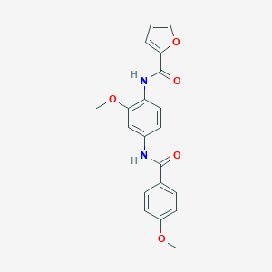 molecular formula C20H18N2O5 B278554 N-{2-methoxy-4-[(4-methoxybenzoyl)amino]phenyl}-2-furamide 