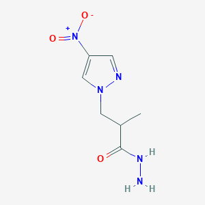 2-methyl-3-(4-nitro-1H-pyrazol-1-yl)propanehydrazide