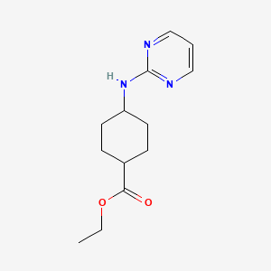 Ethyl 4-(pyrimidin-2-ylamino)cyclohexane-1-carboxylate