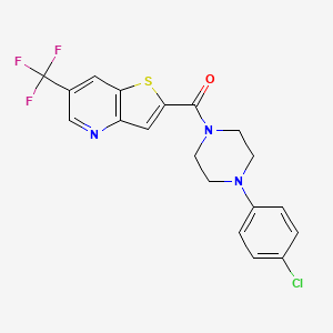 (4-(4-Chlorophenyl)piperazino)(6-(trifluoromethyl)thieno[3,2-b]pyridin-2-yl)methanone